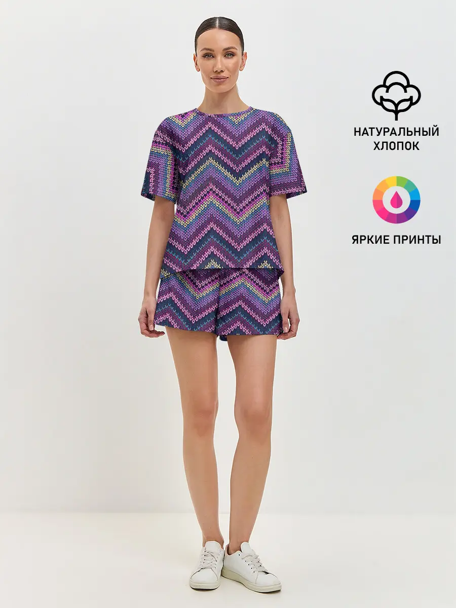 Женская пижама с шортами / Вязь