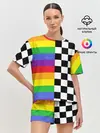 Женская пижама с шортами / Rainbow