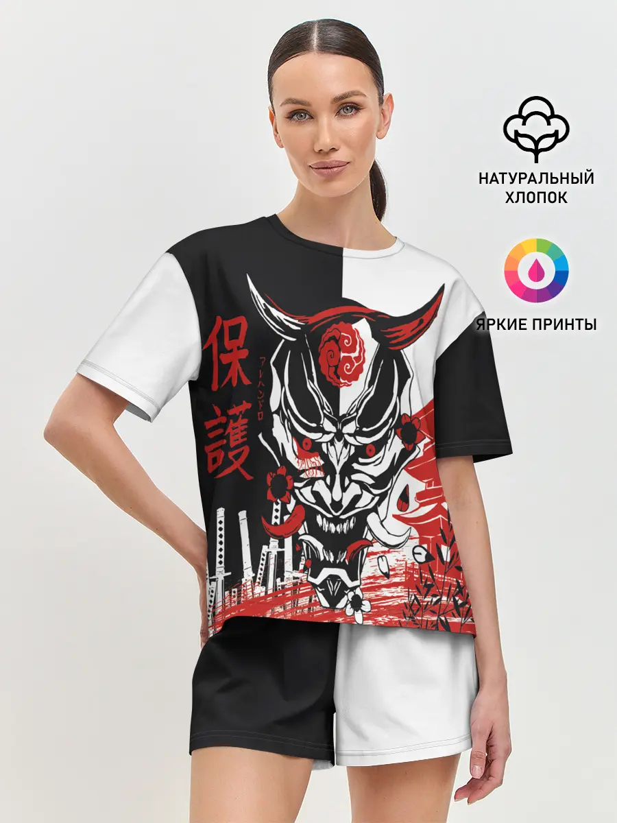 Женская пижама с шортами / Самурай Samurai