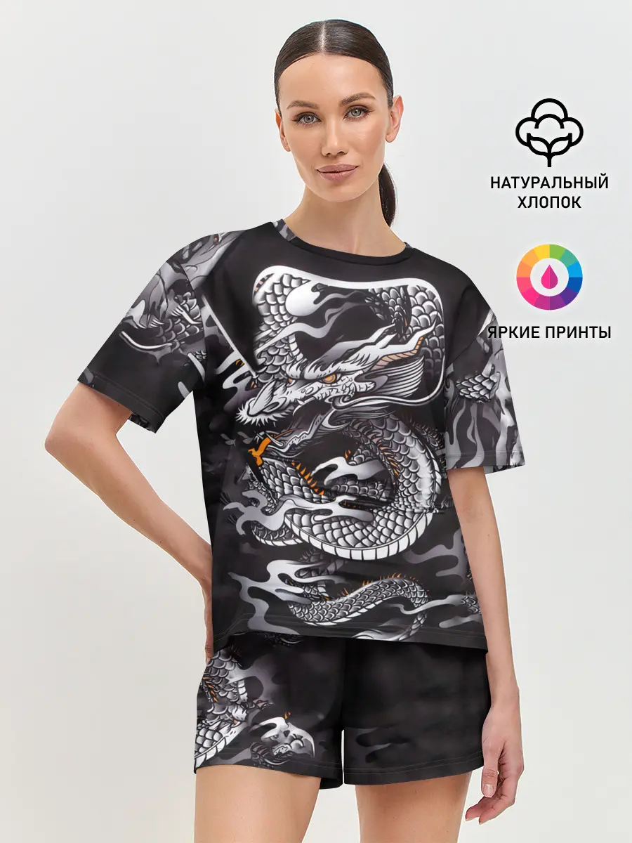 Женская пижама с шортами / Самурай