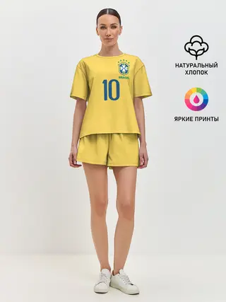 Женская пижама с шортами / СБОРНАЯ БРАЗИЛИИ ПЕЛЕ