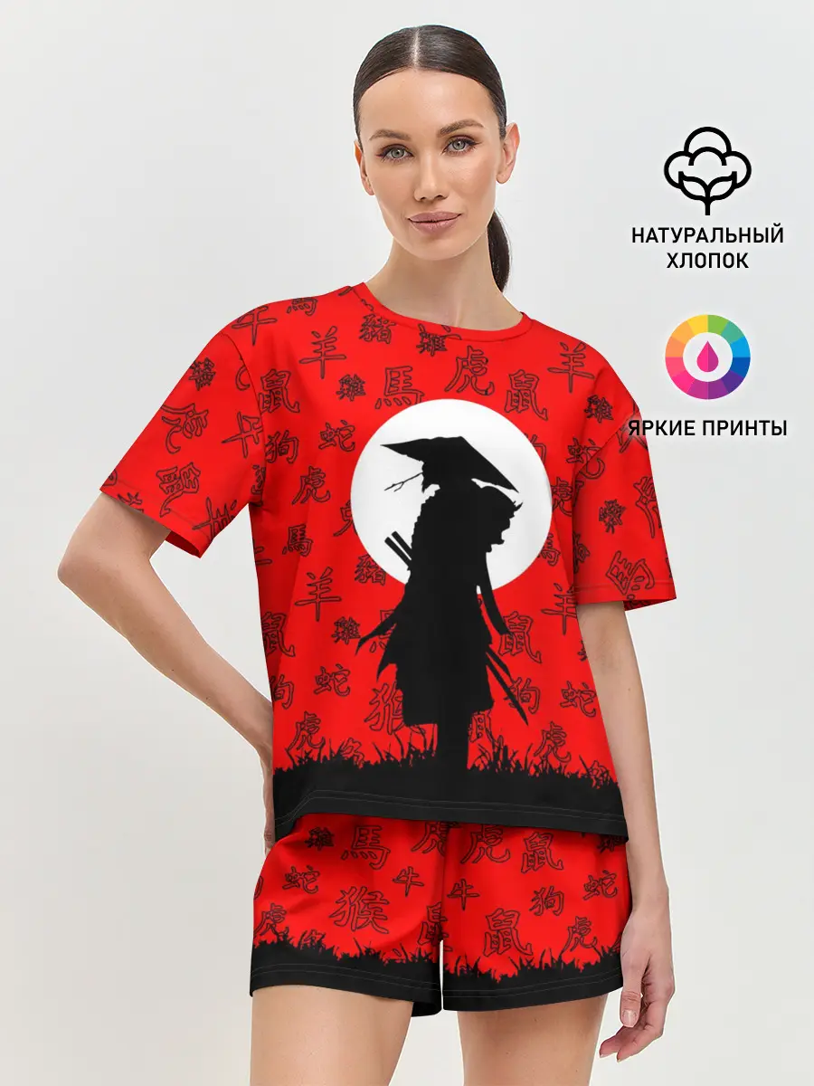 Женская пижама с шортами / САМУРАЙ