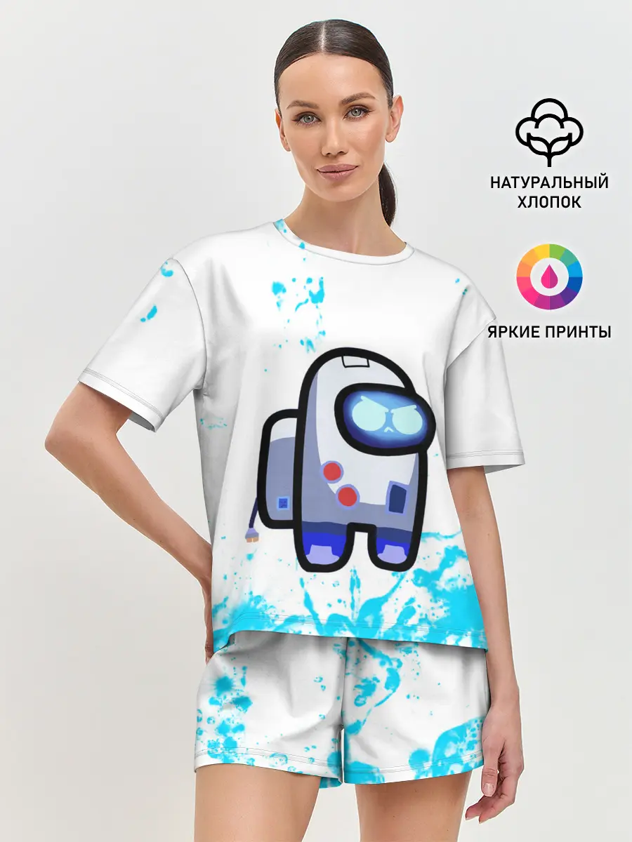 Женская пижама с шортами / among us