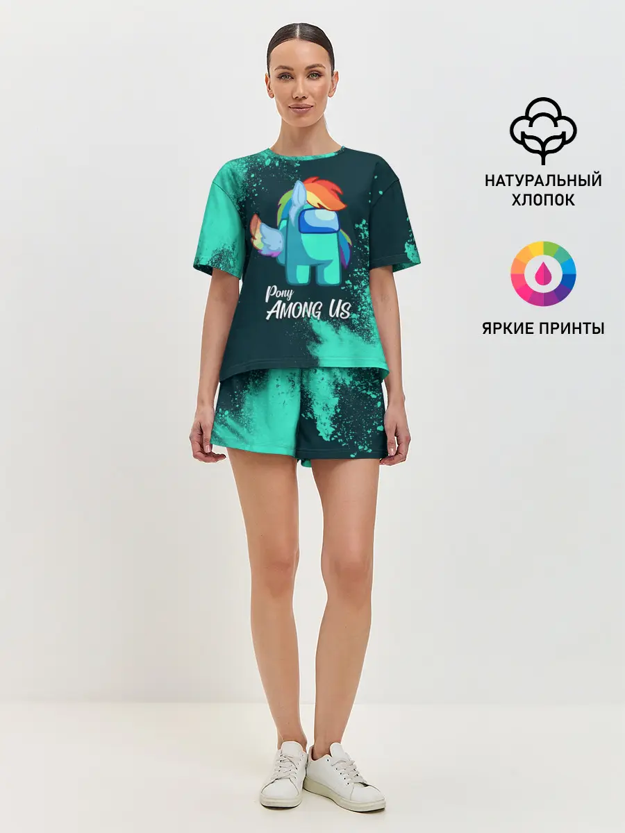 Женская пижама с шортами / AMONG US - ПОНИ