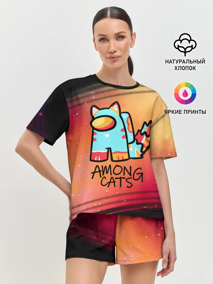 Женская пижама с шортами / AMONG US - КОТИК