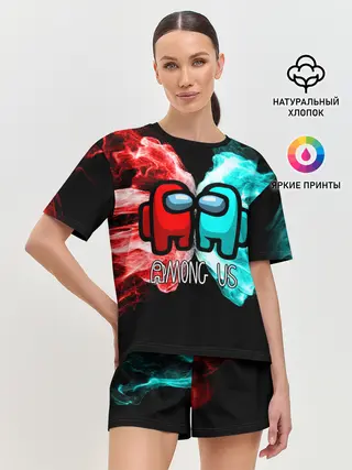 Женская пижама с шортами / AMONG US - БИТВА ОГНЕЙ