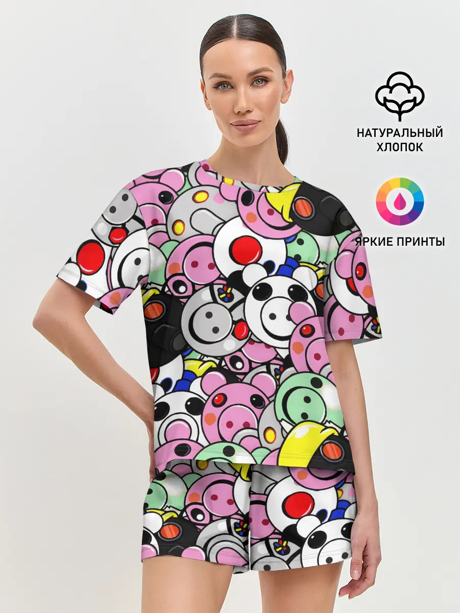 Женская пижама с шортами / ROBLOX PIGGY