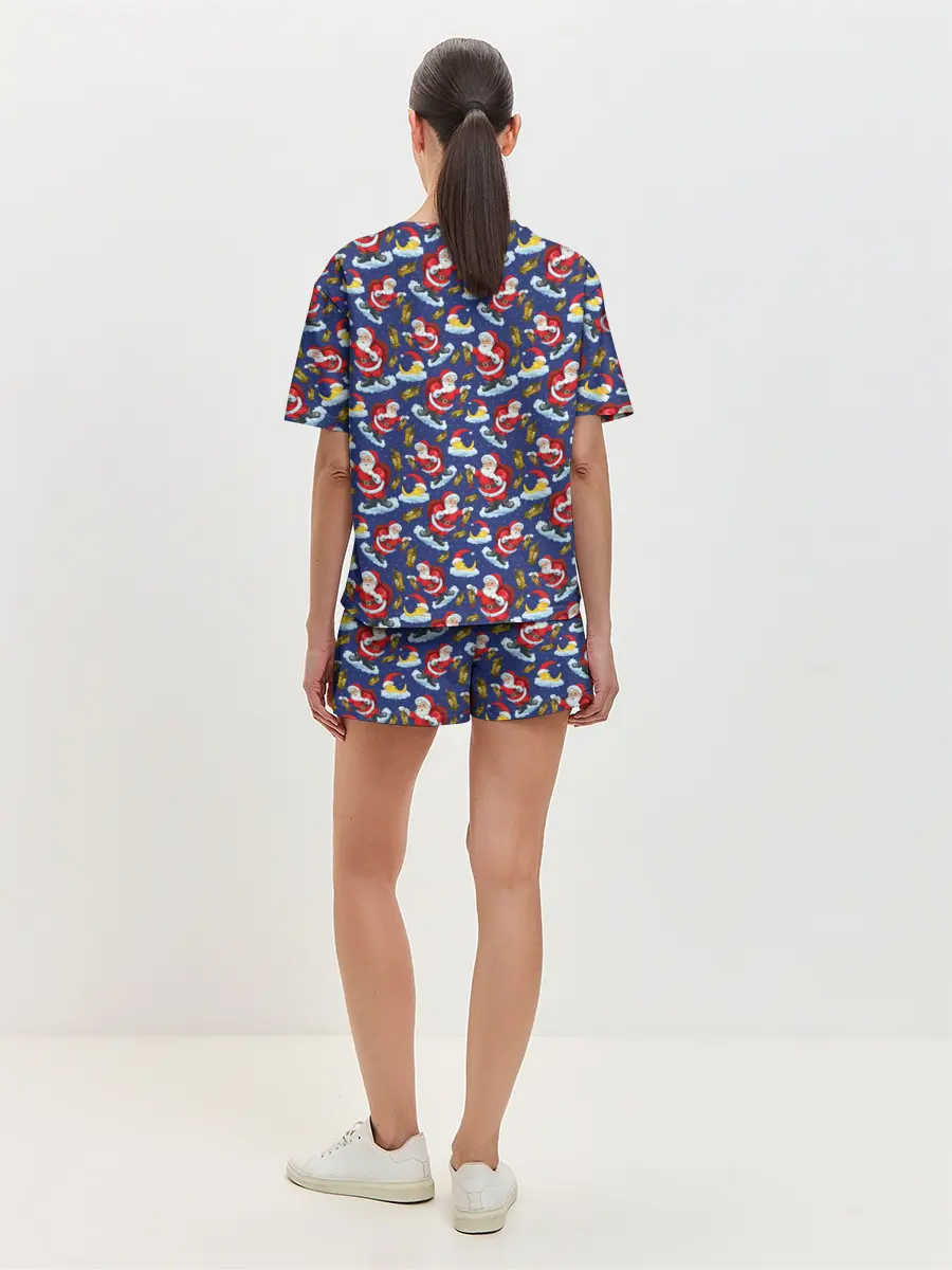 Женская пижама с шортами / Новый Год