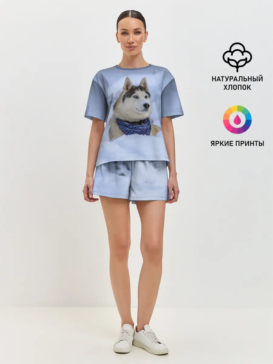 Женская пижама с шортами / Хаски
