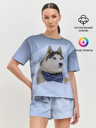 Женская пижама с шортами / Хаски