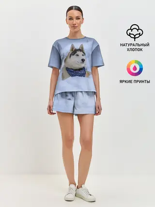 Женская пижама с шортами / Хаски