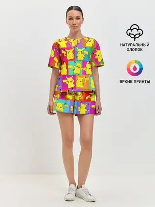 Женская пижама с шортами / ПИКАЧУ