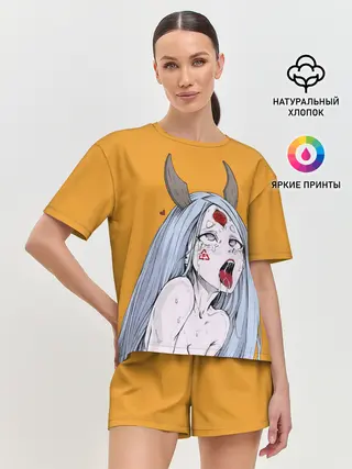 Женская пижама с шортами / Ahegao Kaguya