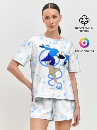 Женская пижама с шортами / Фигурное катание