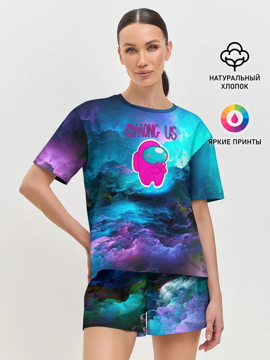 Женская пижама с шортами / Among Us