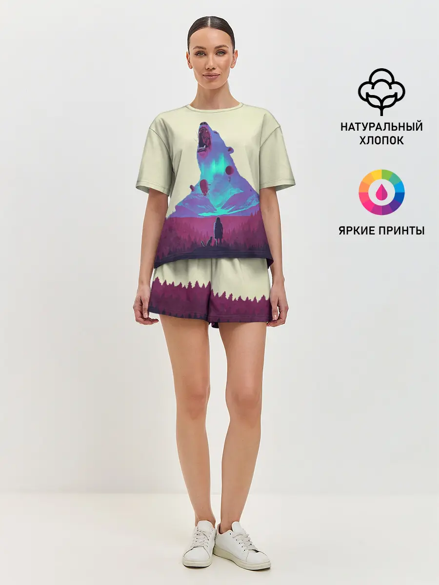 Женская пижама с шортами / Armored bear