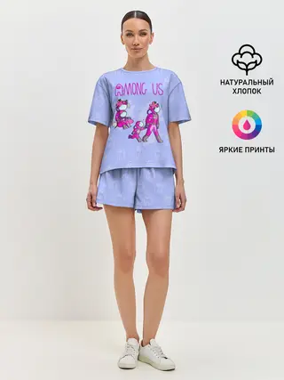 Женская пижама с шортами / Among Us