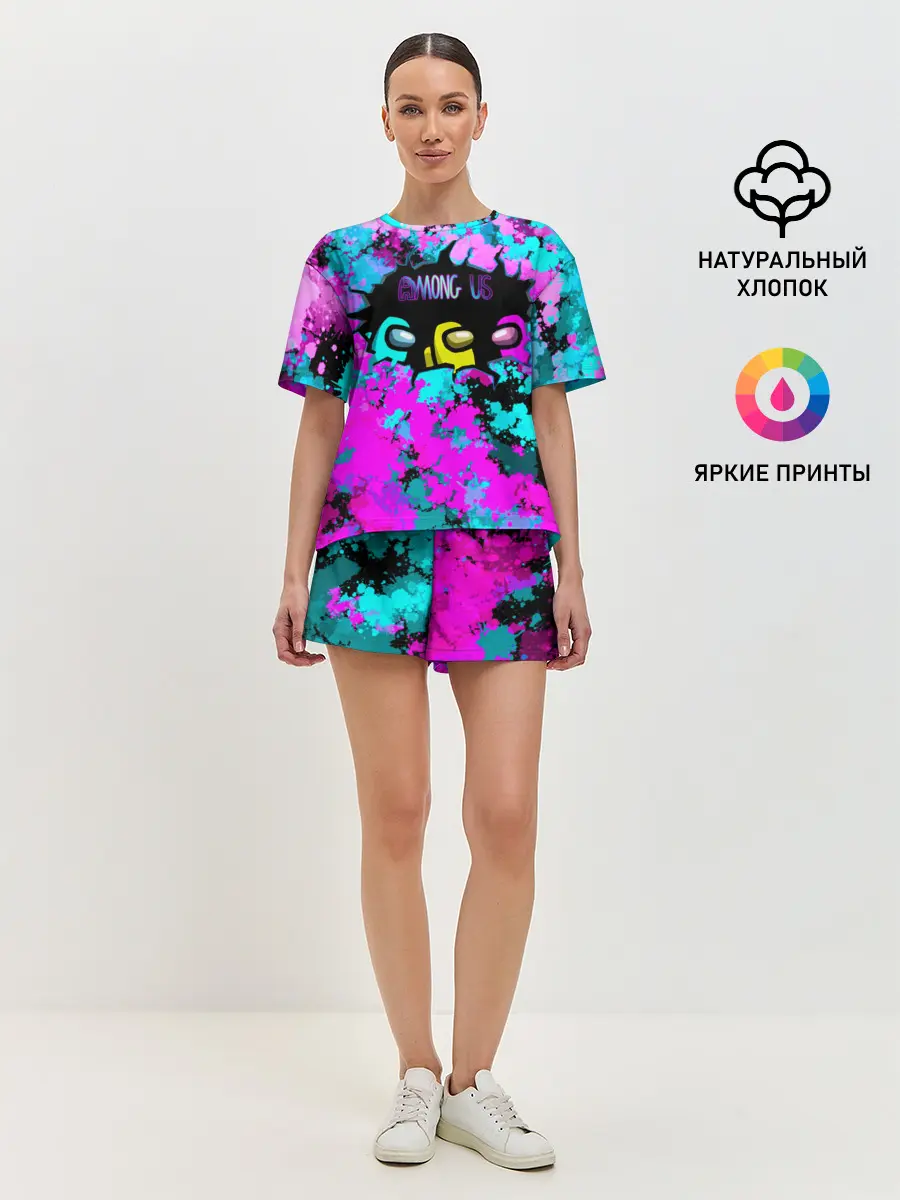 Женская пижама с шортами / Among Us
