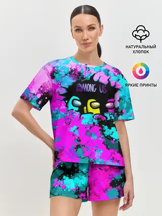 Женская пижама с шортами / Among Us