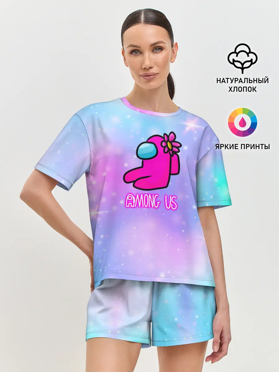 Женская пижама с шортами / Among Us