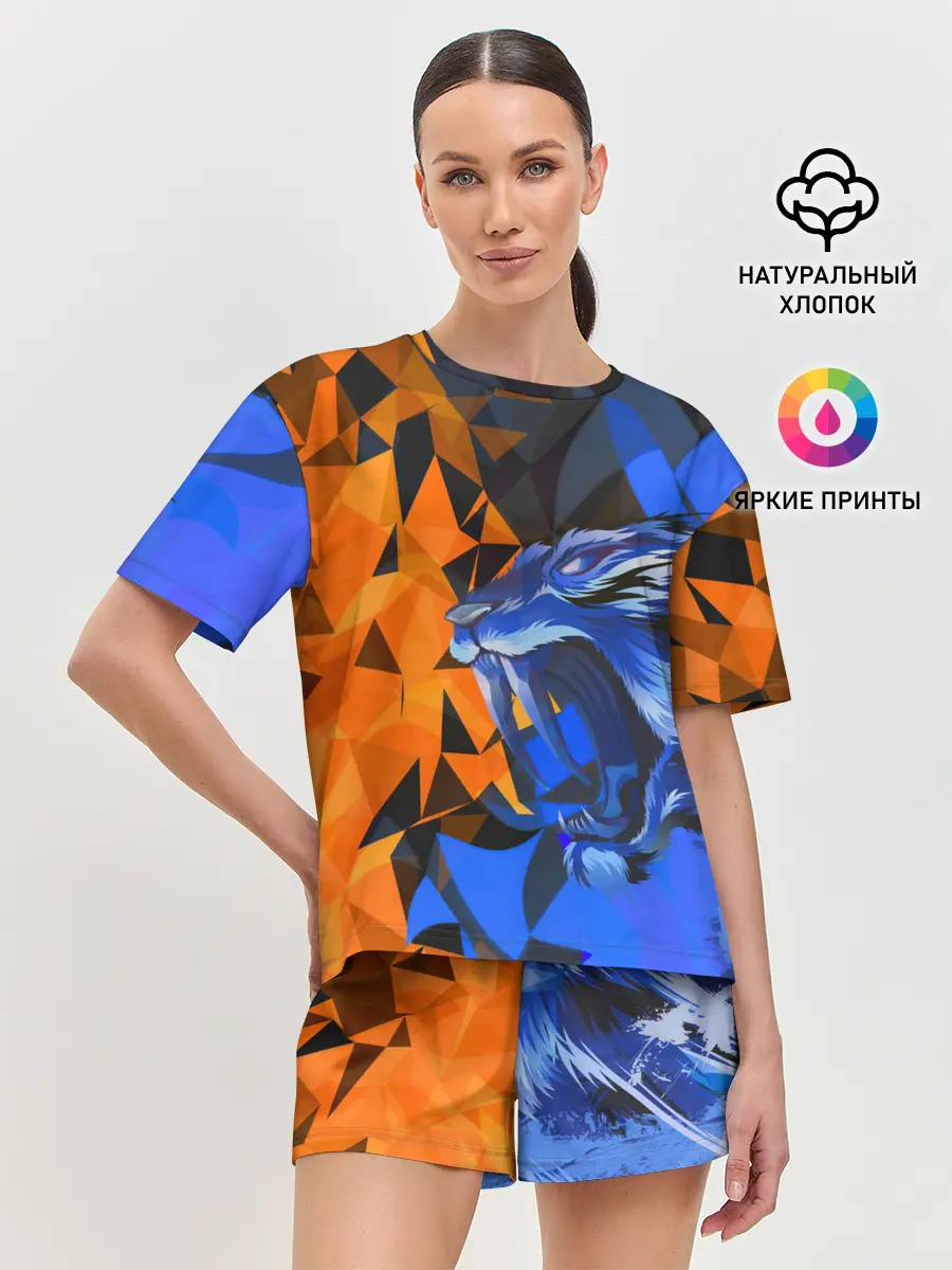 Женская пижама с шортами / Тигр