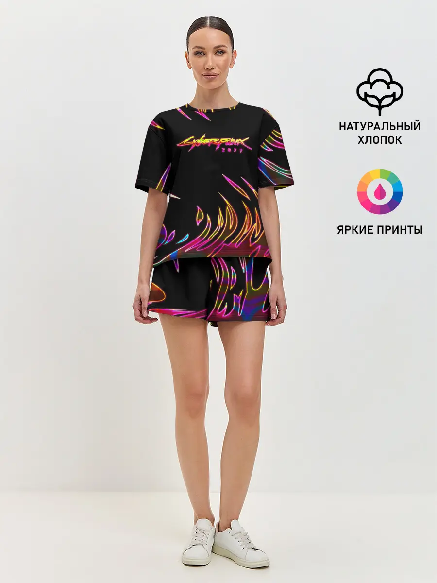 Женская пижама с шортами / Cyberpunk 2077