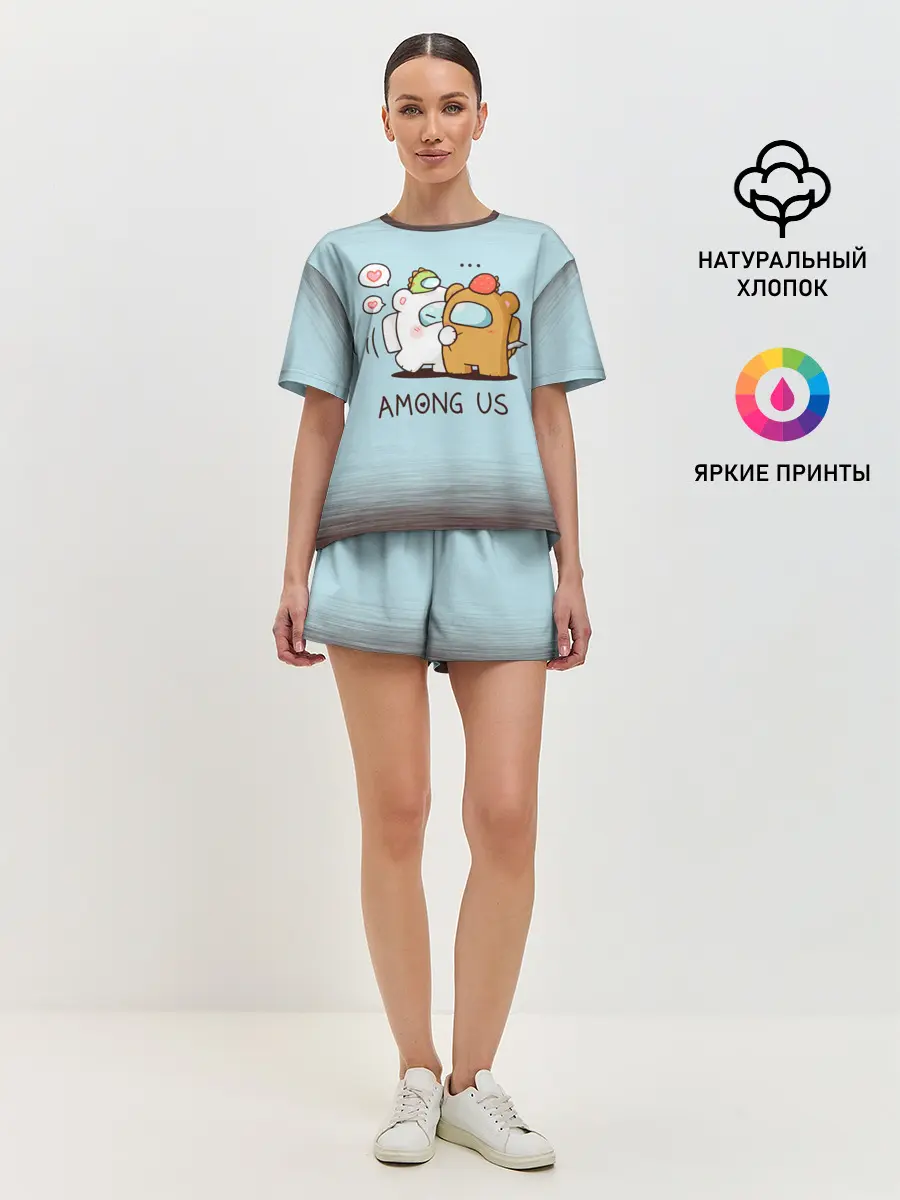 Женская пижама с шортами / AMONG US - LOVE