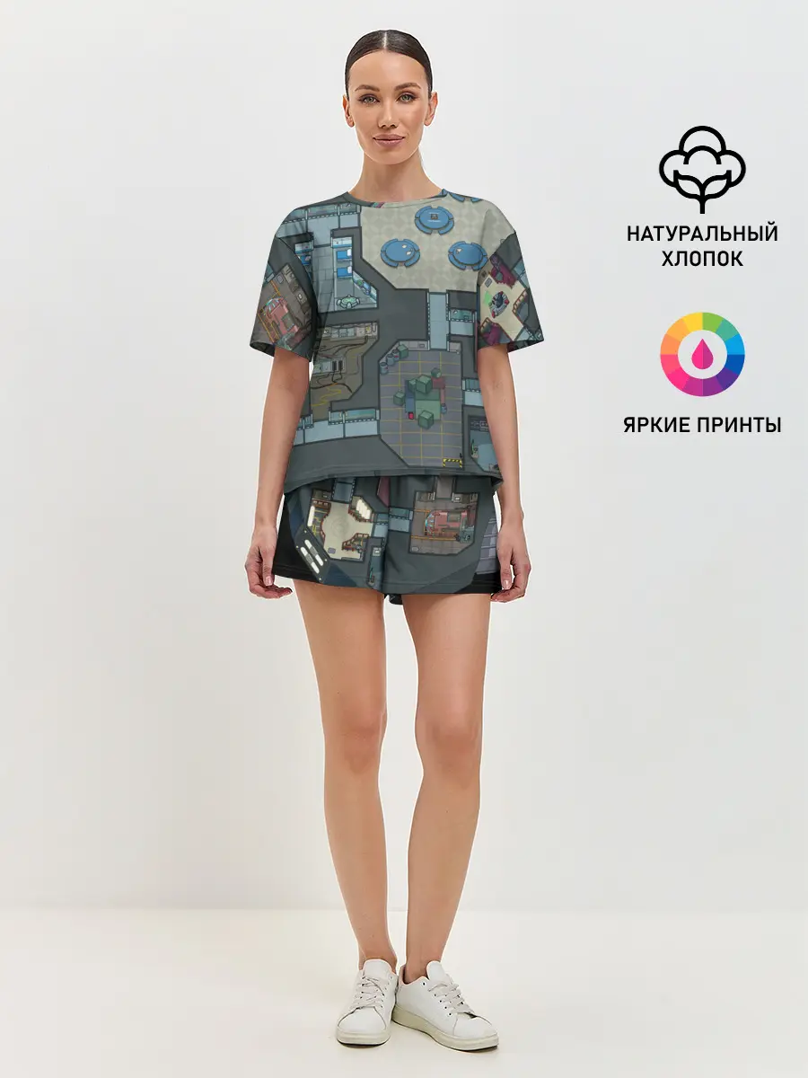 Женская пижама с шортами / AMONG US - КАРТА