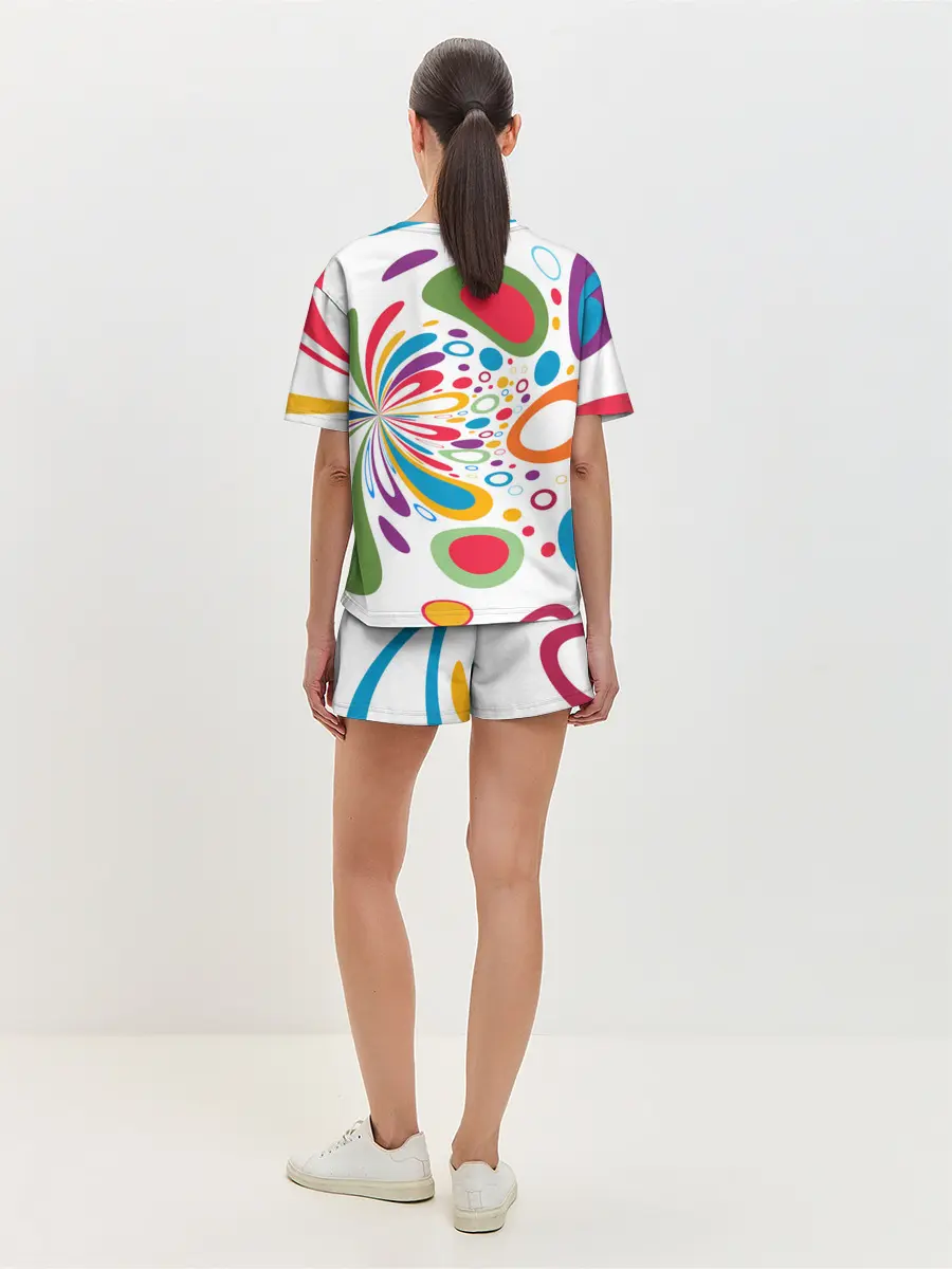 Женская пижама с шортами / Яркие краски