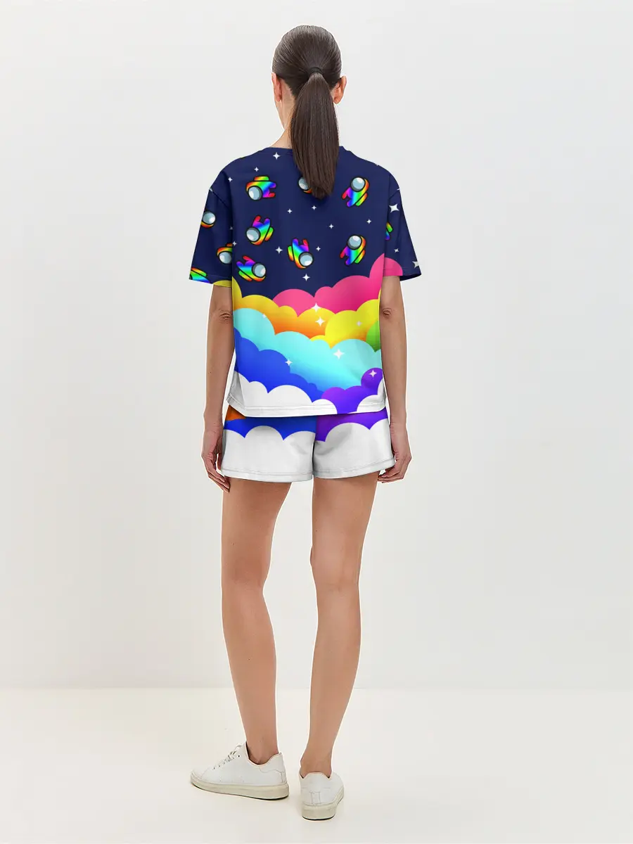 Женская пижама с шортами / РАДУЖНЫЙ IMPOSTOR