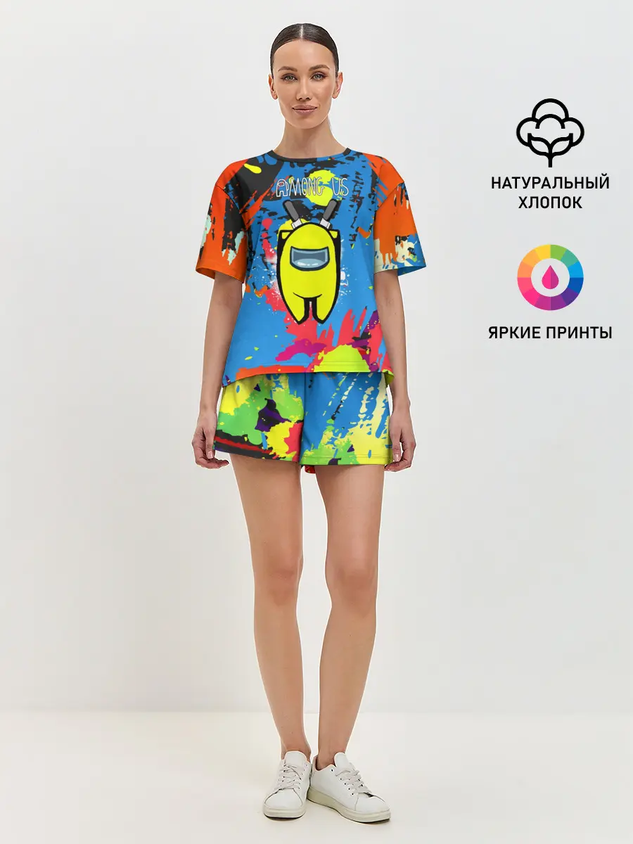 Женская пижама с шортами / Among Us
