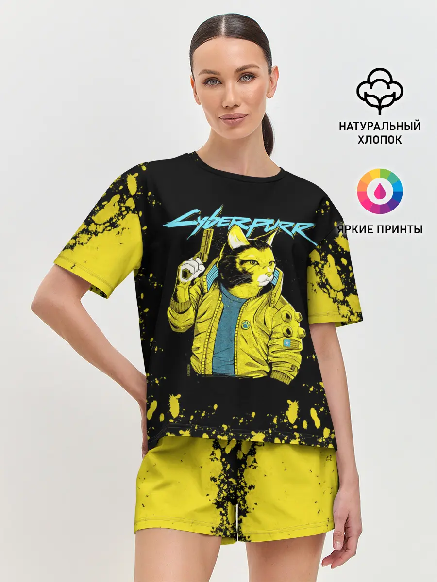 Женская пижама с шортами / CyberPunk 2077