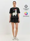 Женская пижама с шортами / Рождественская Лама