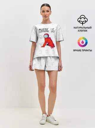 Женская пижама с шортами / Among Us