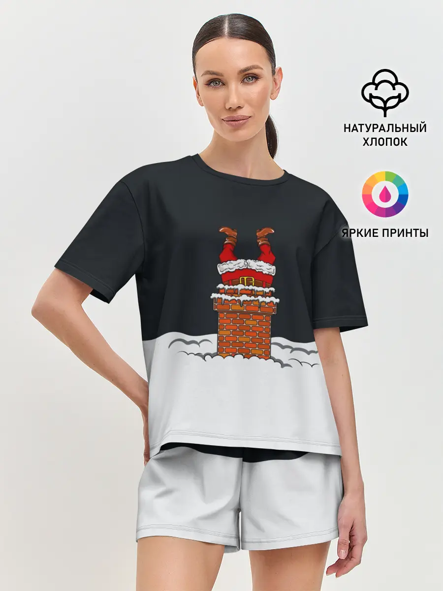 Женская пижама с шортами / С Новым Годом!