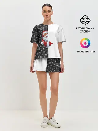 Женская пижама с шортами / Дедушка Мороз