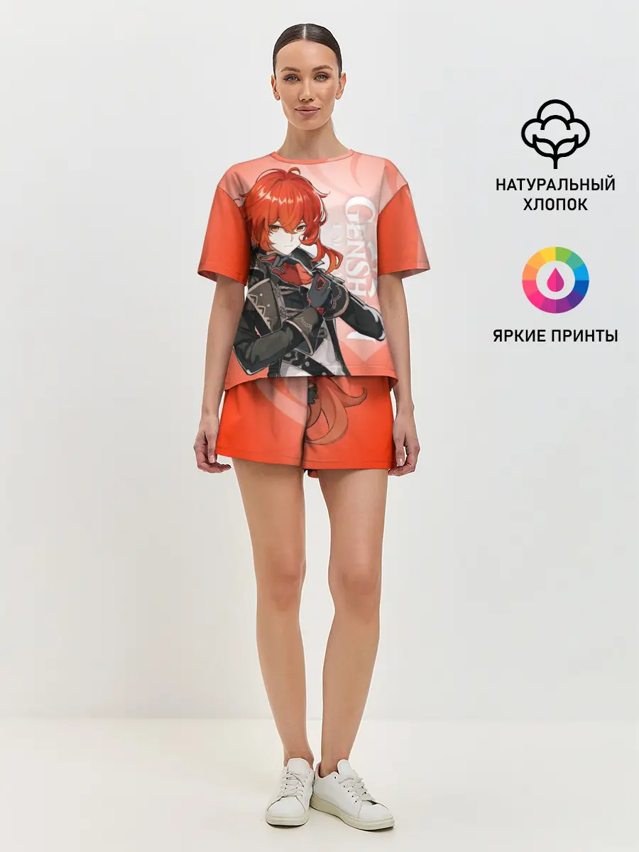 Женская пижама с шортами / GENSHIN IMPACT, ДИЛЮК