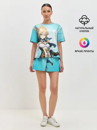 Женская пижама с шортами / GENSHIN IMPACT, ДЖИНН