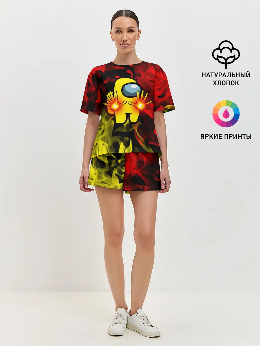 Женская пижама с шортами / Маг огня Among us