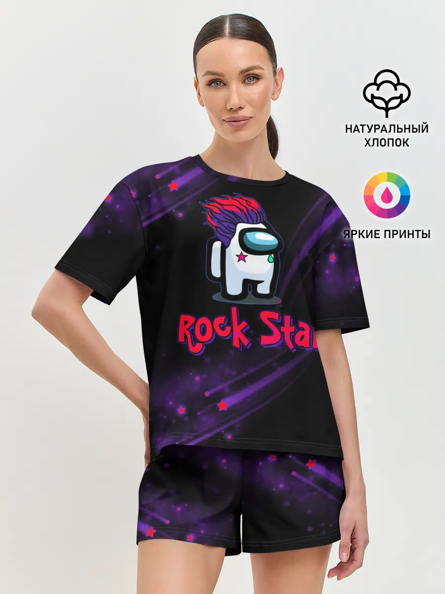 Женская пижама с шортами / Among Us Rock Star