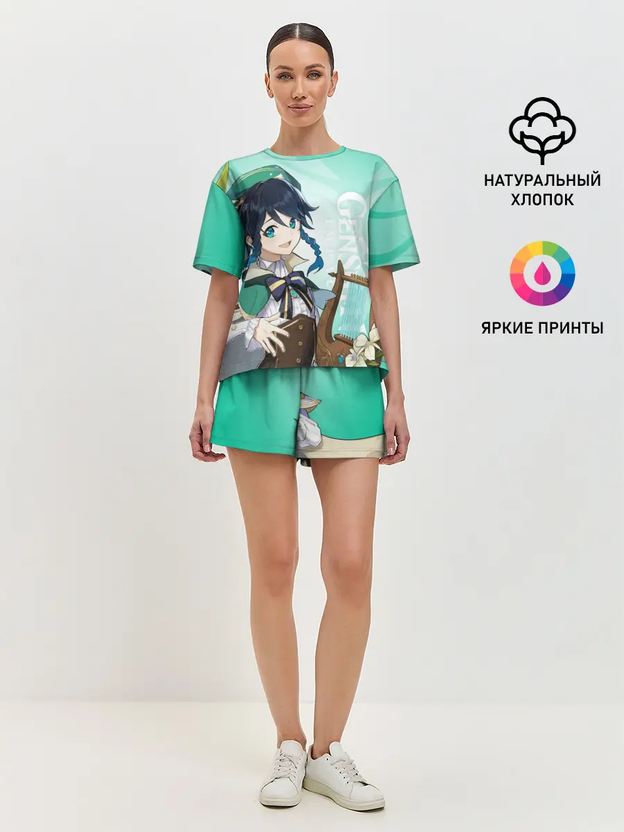 Женская пижама с шортами / GENSHIN IMPACT, ВЕНТИ