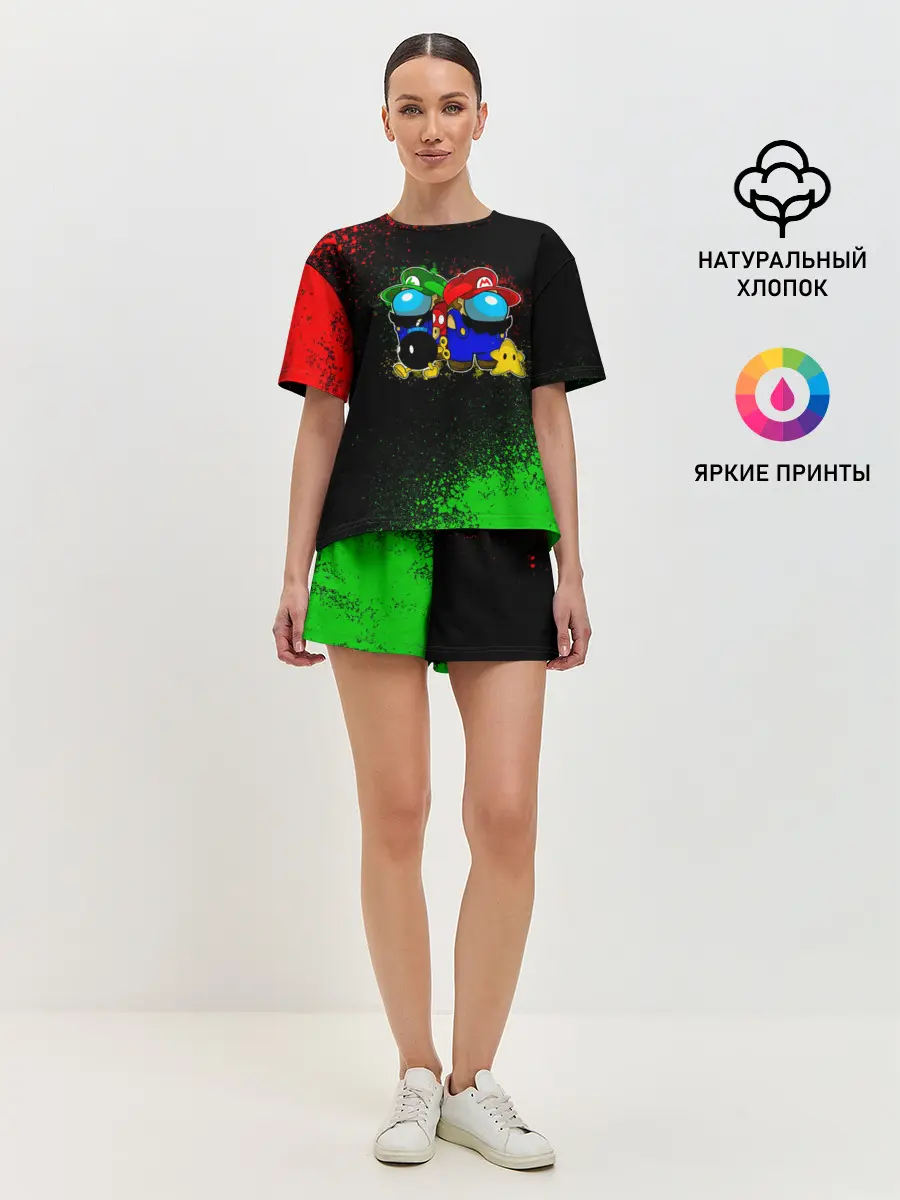 Женская пижама с шортами / Among Us