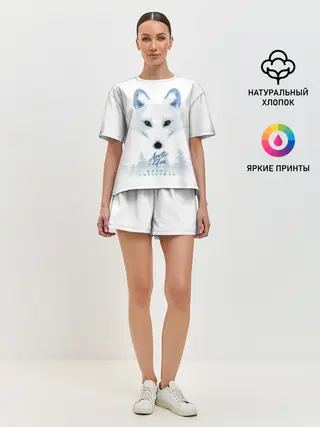 Женская пижама с шортами / Полярная Лиса
