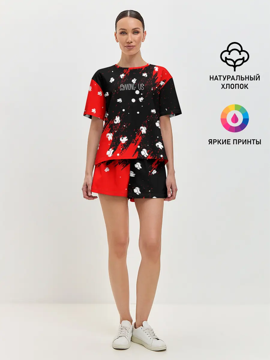 Женская пижама с шортами / Among Us