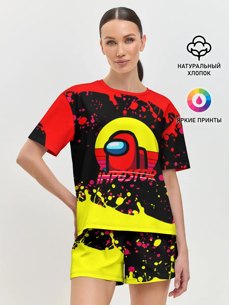 Женская пижама с шортами / Among Us Impostor.