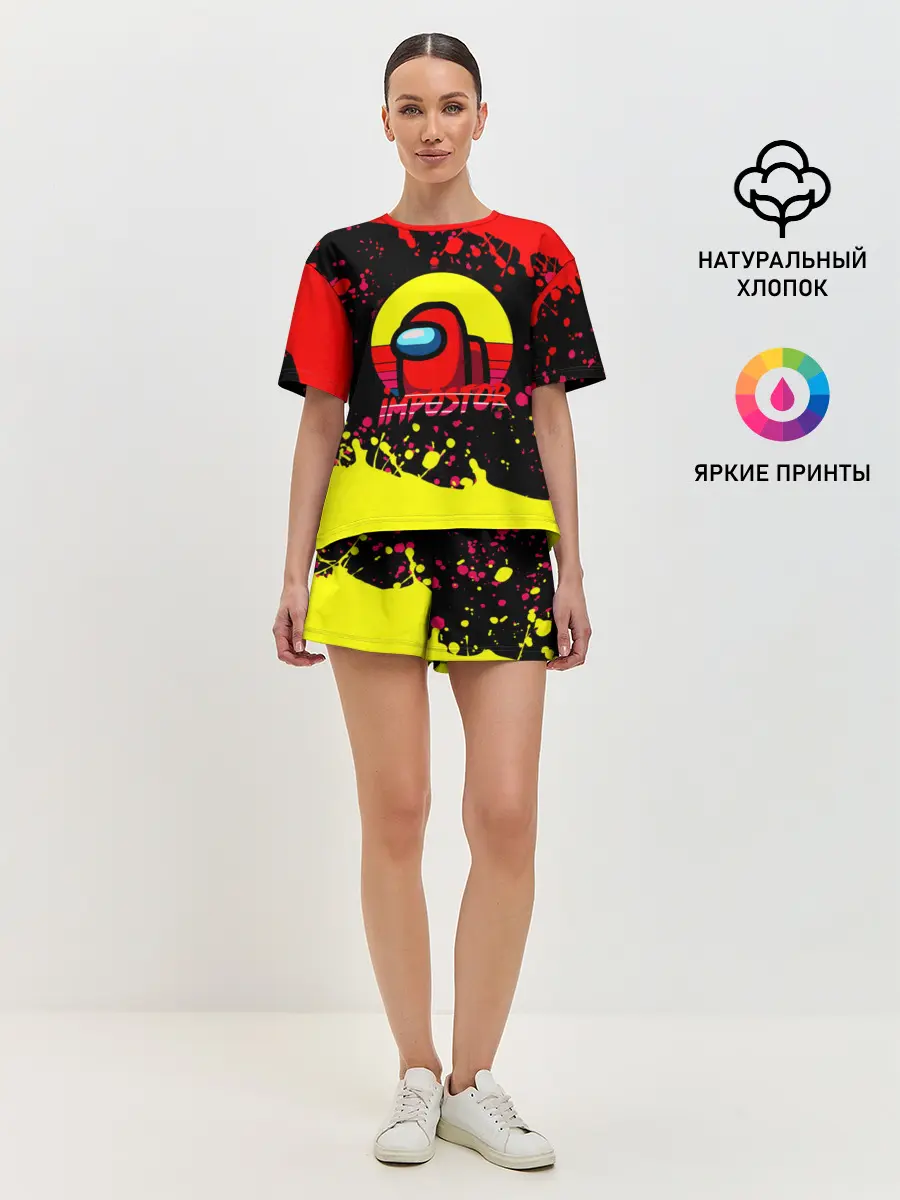 Женская пижама с шортами / Among Us Impostor.