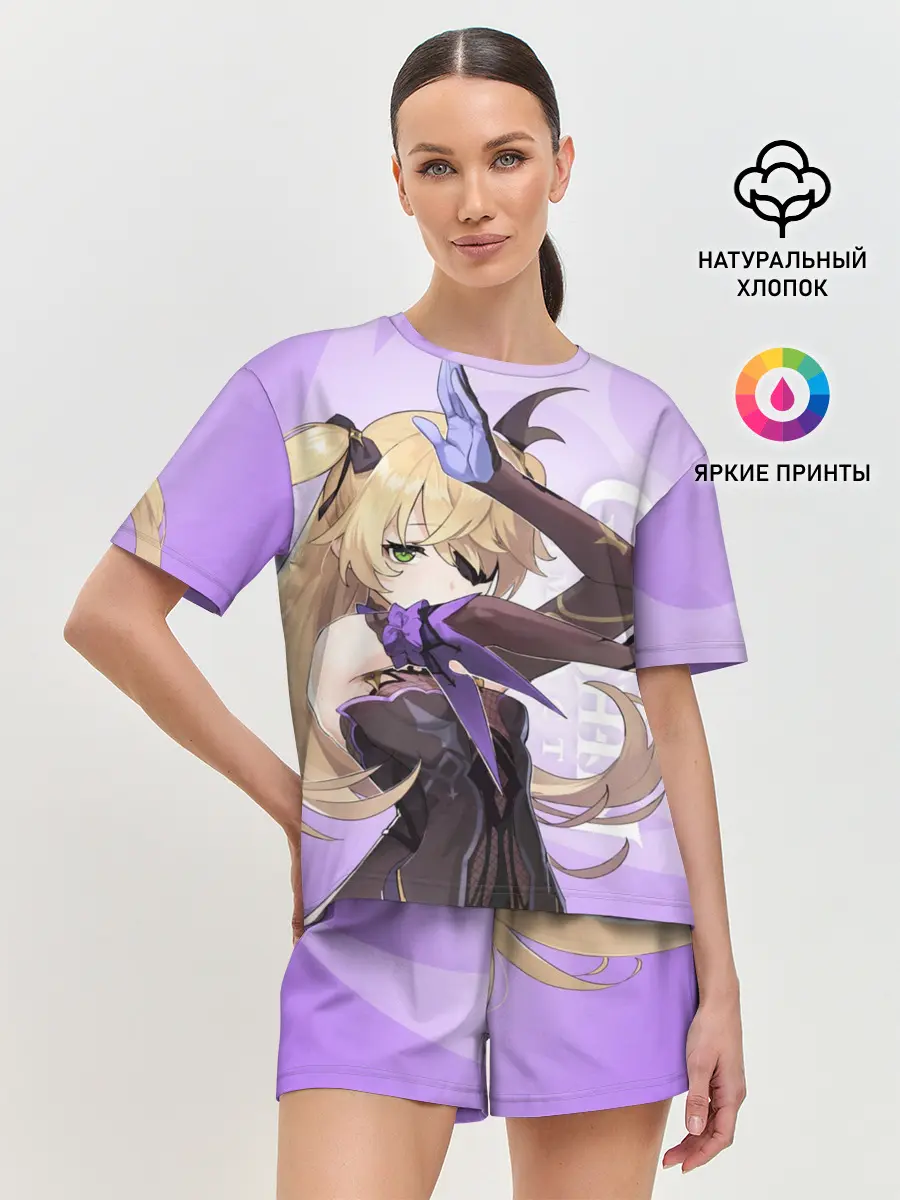 Женская пижама с шортами / GENSHIN IMPACT, ФИШЛЬ