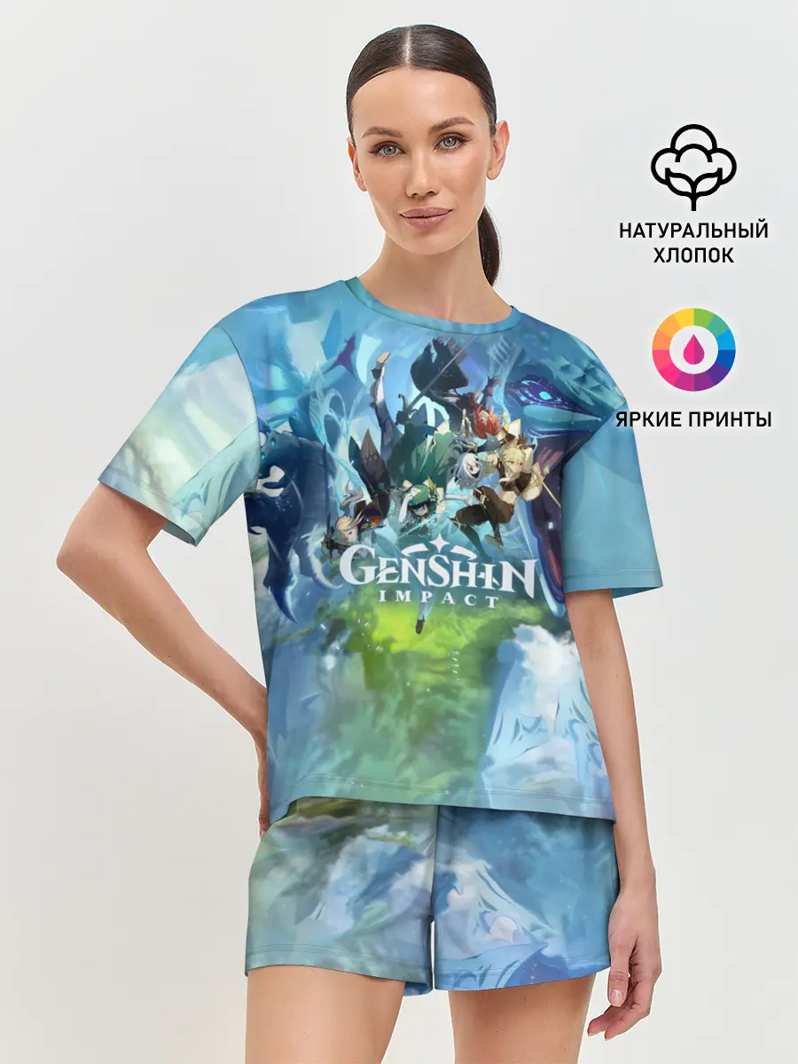 Женская пижама с шортами / Genshin Impact
