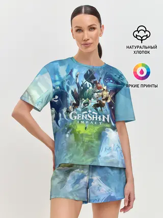 Женская пижама с шортами / Genshin Impact