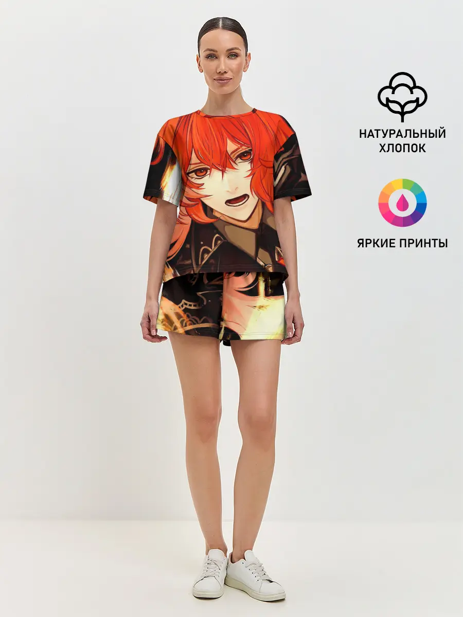 Женская пижама с шортами / GENSHIN IMPACT DILUC